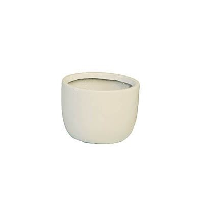small white cone pot