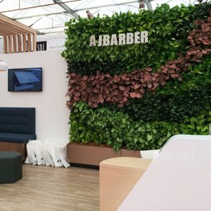 Casual aj barber dentist exhibition green wall gsky versa wall