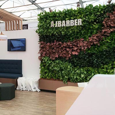 casual aj barber dentist exhibition green wall