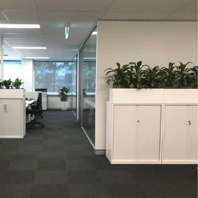 happy plants white troughs tambour unit 400mm x 400mm happy plants white troughs tambour unit 400mm x 400mm